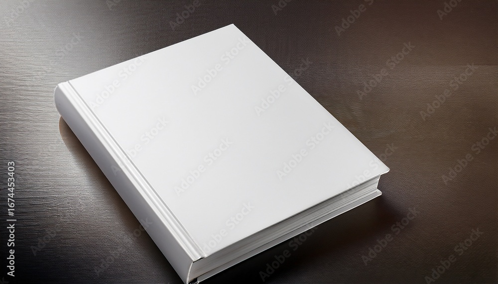 Fototapeta premium minimalist empty white book cover ideal for mockups presentations and design projects clean and simple layout for creative purposes transparent background
