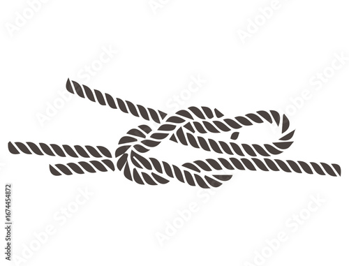 The option of tying a knot for insurance. Climbing rope, sea rope, knots and loops.