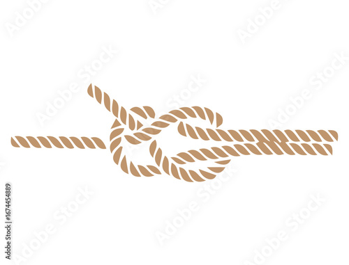 The option of tying a knot for insurance. Climbing rope, sea rope, knots and loops.