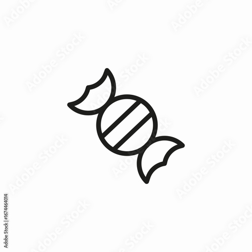 candy wrapped treat sweet icon sign vector