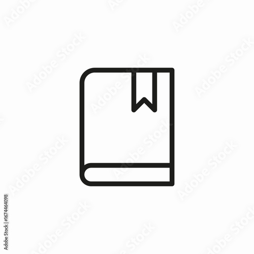 closed bookmark book icon sign vector