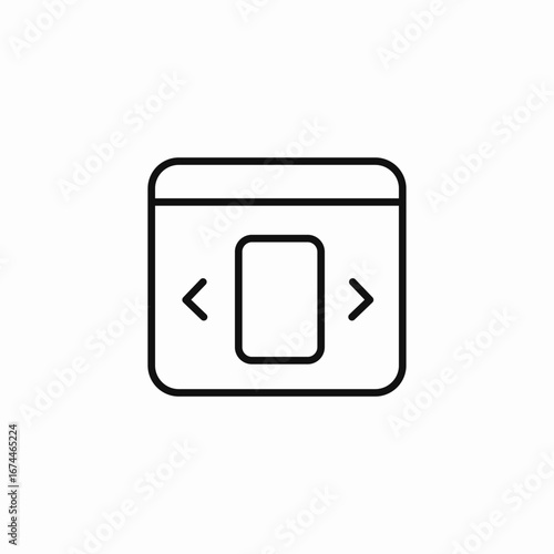 responsive browser layout icon sign vector