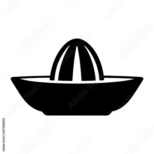 Black and white drawing of a citrus juicer for making juice