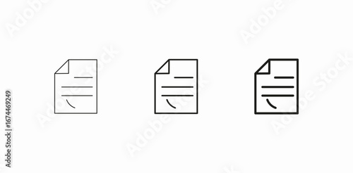 document with lines paper icon sign vector