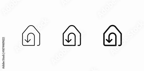 home door symbol icon sign vector