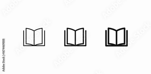 open book reading icon sign vector
