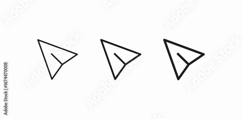 paper plane icon sign vector