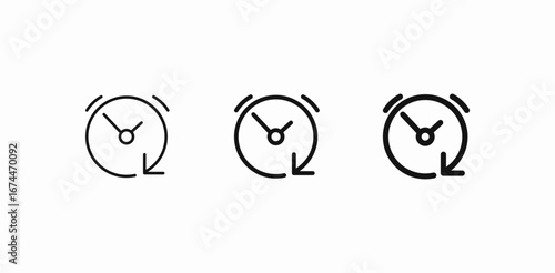 rewind past history icon sign vector