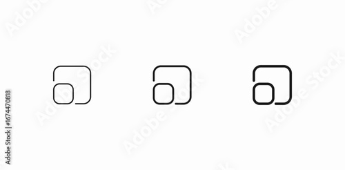 two overlapping squares icon sign vector
