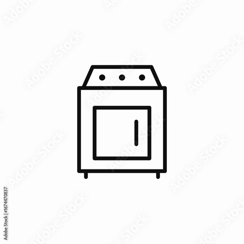 washing machine laundry icon sign vector