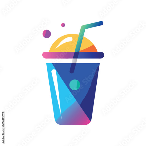 Soda Vector Icon on White Background

