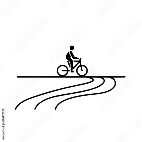 Bicycle riding trail adventure for outdoor recreation and healthy lifestyle fitness and exercise activity