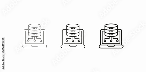 database cloud computing icon sign vector