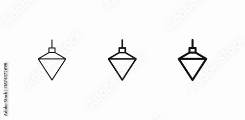 plumb bob tool icon sign vector