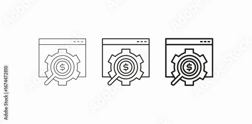 website money search icon sign vector
