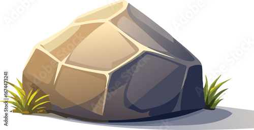 Big Smooth Rock Casting Soft Shadow