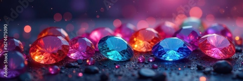 Vibrant gemstone backdrop, rich hues, jewel tones , ruby, precious