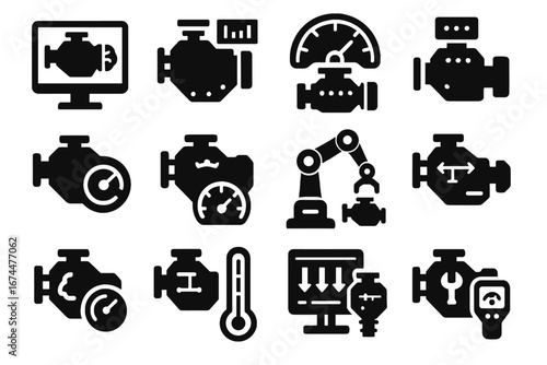 Control adaptive vector actuator panel digital engine monitor virtual sensor icon futuristic