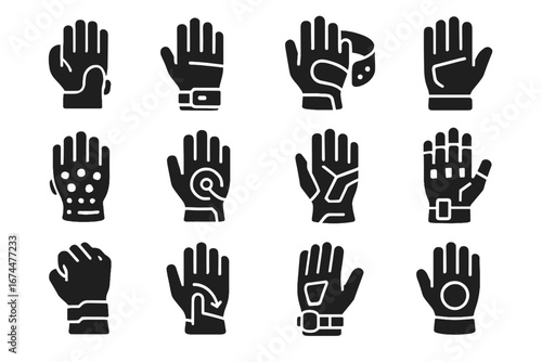Capture vector virtual tactile icons augmented icon glove gaming metaverse play