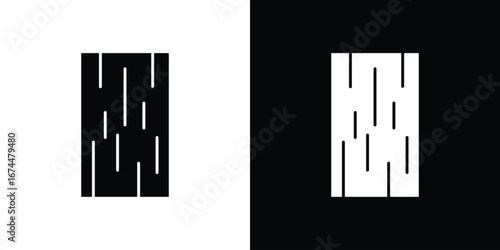 Wood board icon. filled flat sign for mobile concept and web