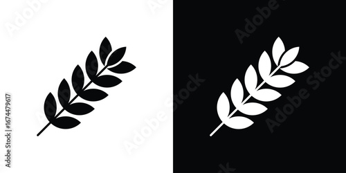 Wheat icon. filled flat sign for mobile concept and web