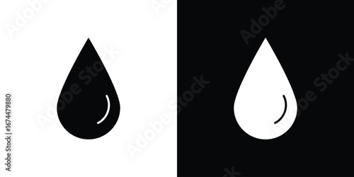 Water drop icon. filled flat sign for mobile concept and web