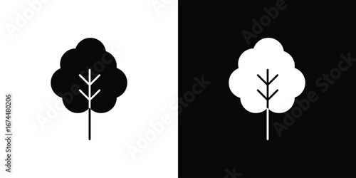 Tree free icon. filled flat sign for mobile concept and web