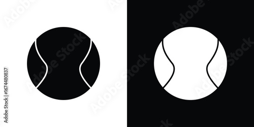 Tennis icon. filled flat sign for mobile concept and web