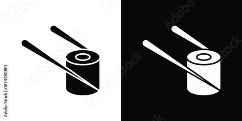 Sushi icon. filled flat sign for mobile concept and web