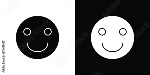 Smile wink icon. filled flat sign for mobile concept and web