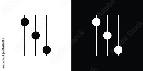 Settings sliders icon. filled flat sign for mobile concept and web