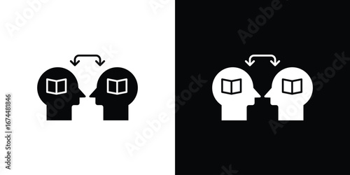 Share thoughts icon. filled flat sign for mobile concept and web