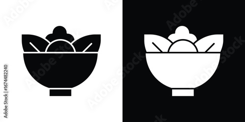 Salad icon. filled flat sign for mobile concept and web