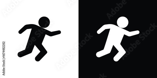 Running icon. filled flat sign for mobile concept and web