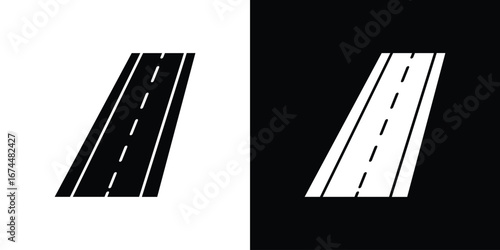 Road icon. filled flat sign for mobile concept and web