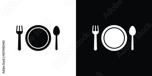 Restaurant icon. filled flat sign for mobile concept and web