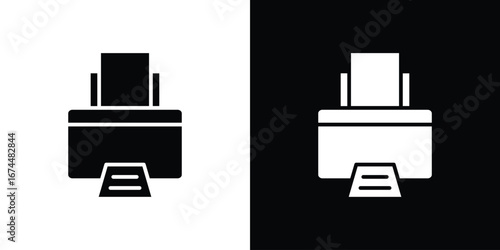 Print icon. filled flat sign for mobile concept and web