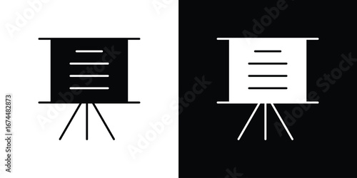 Presentation icon. filled flat sign for mobile concept and web