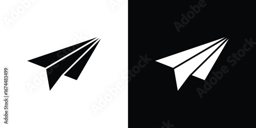 Paper plane icon. filled flat sign for mobile concept and web