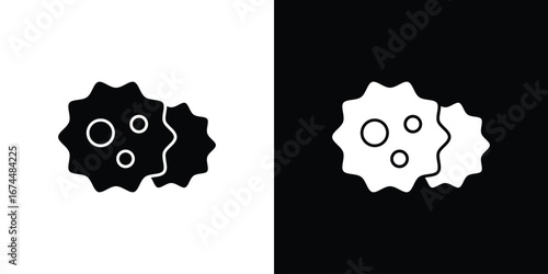 Microorganism icon. filled flat sign for mobile concept and web