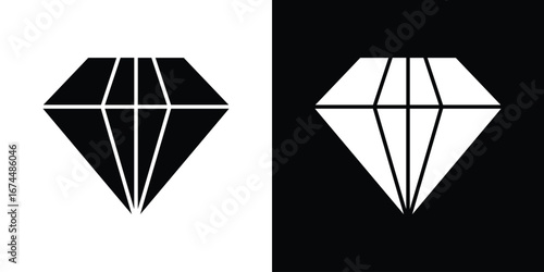 Gem icon. filled flat sign for mobile concept and web