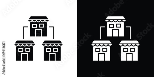 Franchise icon. filled flat sign for mobile concept and web