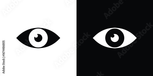 Eye icon. filled flat sign for mobile concept and web