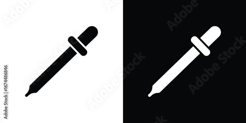 Eye dropper icon. filled flat sign for mobile concept and web