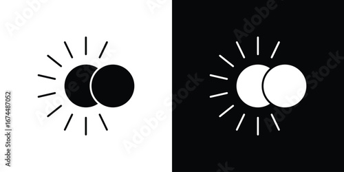 Eclipse icon. filled flat sign for mobile concept and web