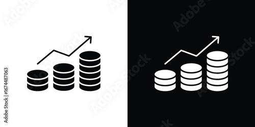 Earning icon. filled flat sign for mobile concept and web