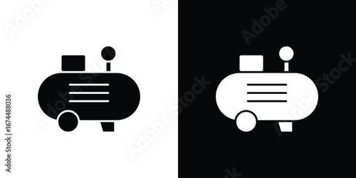 Compressor icon. filled flat sign for mobile concept and web