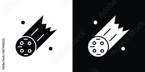 Comet icon. filled flat sign for mobile concept and web