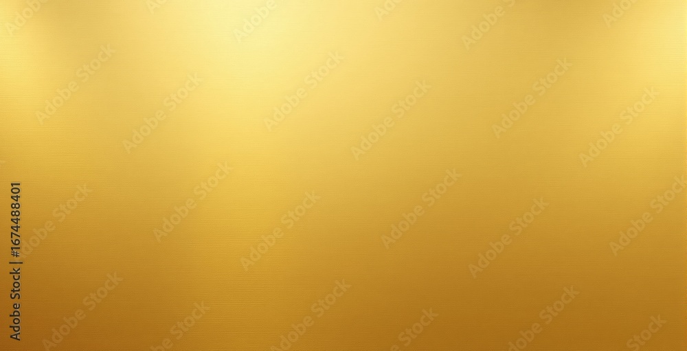 Obraz premium Shiny golden metallic surface texture with subtle brushed pattern and gradient lighting on a plain background. Luxurious elegance concept illustration. Ai generative