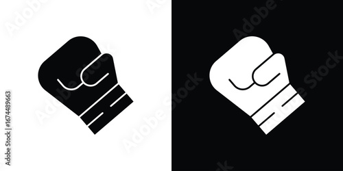 Boxing glove icon. filled flat sign for mobile concept and web